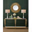 Plume Round Brass, Engineered Wood Wall Mirror