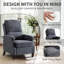 Ensemble de 2 fauteuils inclinables manuels rembourrés pour le salon-595207590