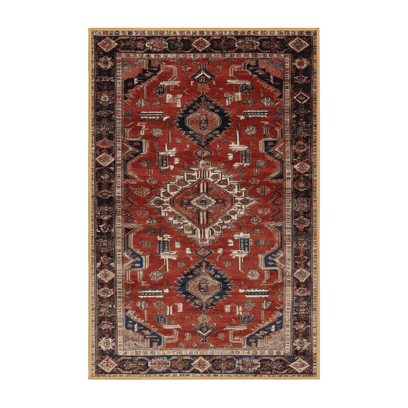 Tapis brun lavable à la machine, Rectangle 3 pi x 5 pi