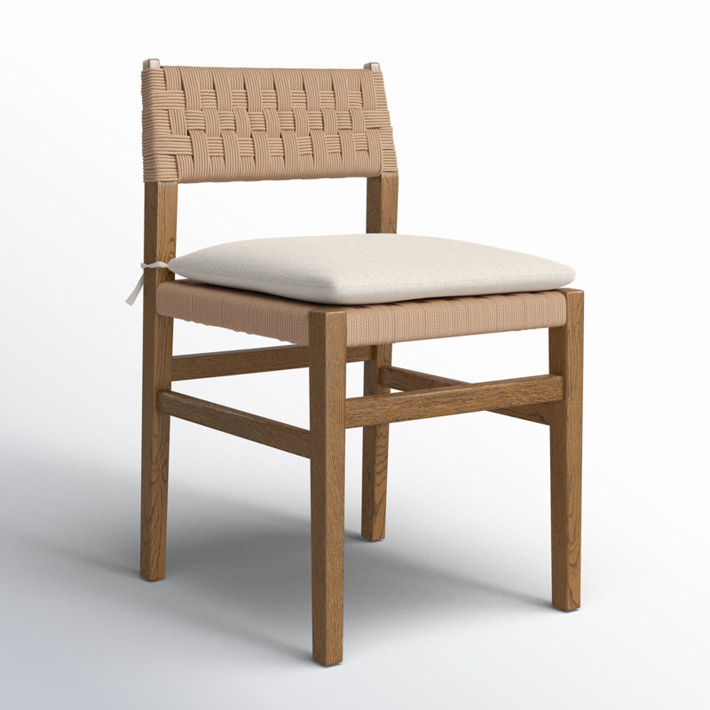 Hamlin Dining Chair With Cushion-Dover Crescent, Toasted Oak