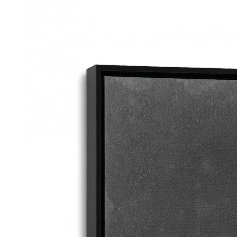 Impression d'arbre de Noël minimaliste sur toile, H 18,75 po x l 12,75 po, Cadre flottant noir
