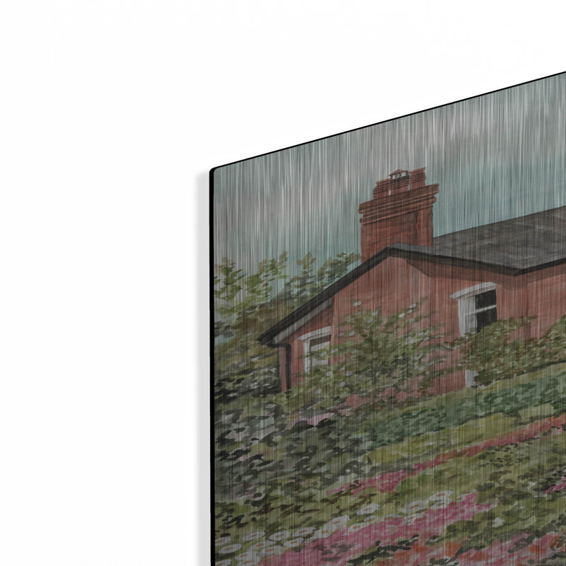  «Swan Cottage» par Cindy Jacobs, art mural en métal, 24 po x 36 po, H 36 po x l 24 po