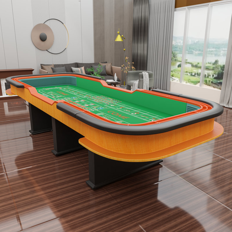 Table de jeu de craps INO Design 12 pi pour 10 joueurs de table de casino, Vert