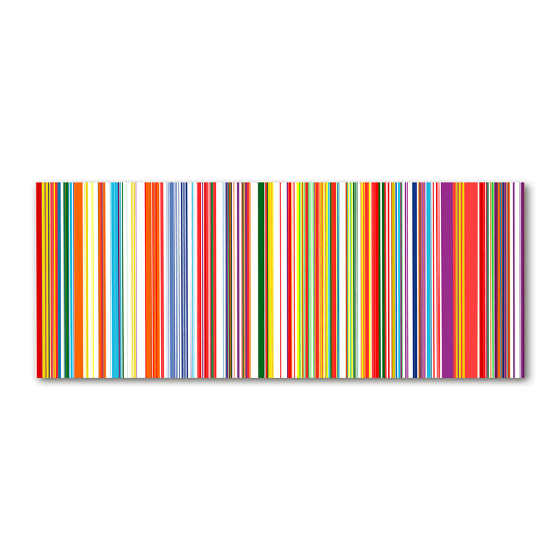 Colored Stripes - Print, Canvas, 50cm H x 125cm W x 2cm D