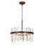 Lustre tambour en cristal 5 lumières Casandra - Bronze