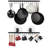 Casto Iron Straight Wall Mounted Pot Rack-559015507