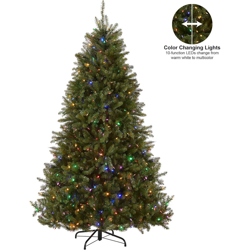 Sapin artificiel Dunhill, 9 pi, lumières bicolores