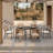6 - Person Rectangular Iron Dining Set with Cushions