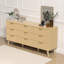 Commode 9 tiroirs cannelée en bois