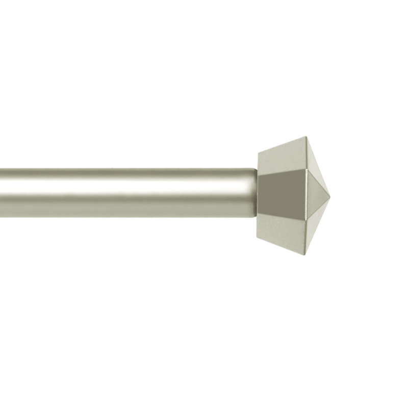 Tringle à rideaux simple 5/8 po avec embouts Chiodo, Étain, 48" - 84"