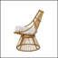 Chaise avec dossier haut ELAINE WICKER