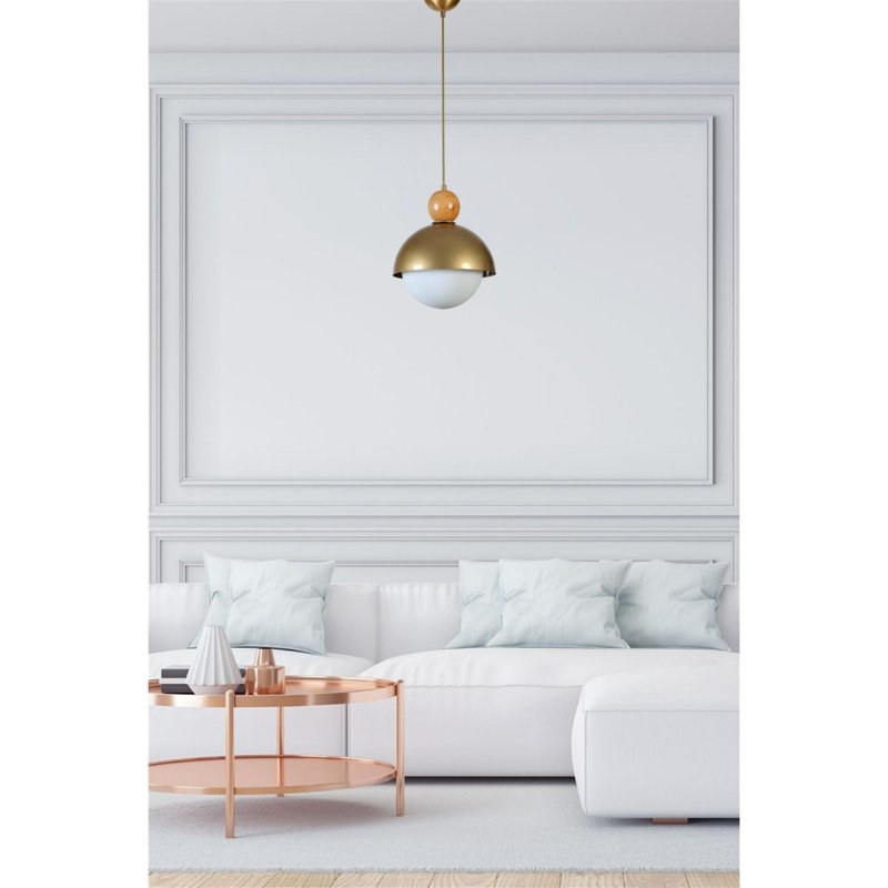 Chandle - Light Pendant, Gold/White