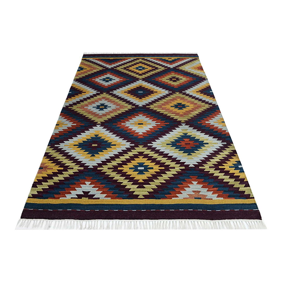 Southwestern Wool Hand Woven Area Rug