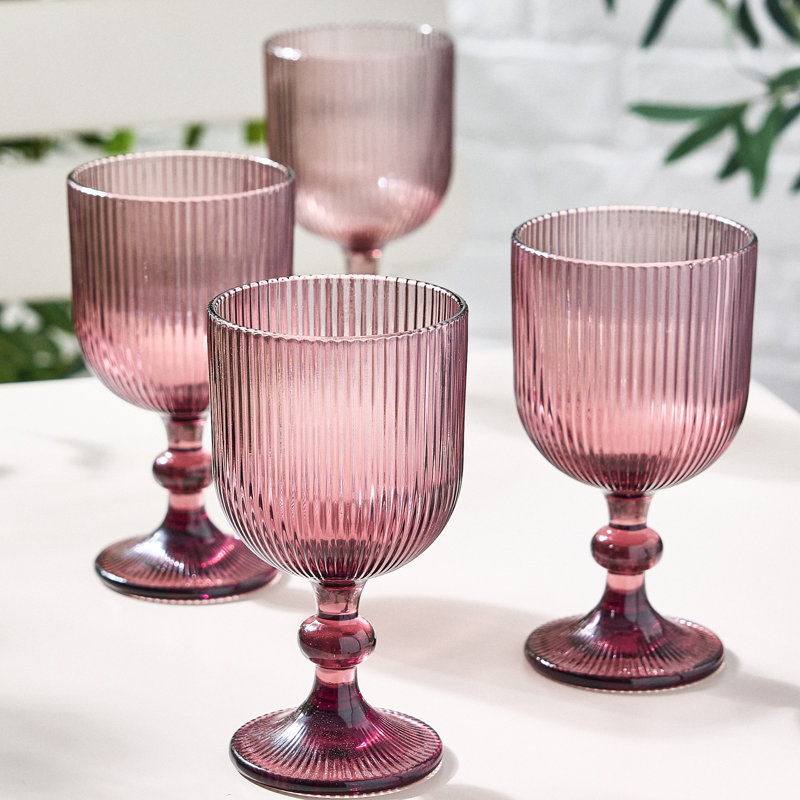Arbnore Drinking Glass Set, Pink
