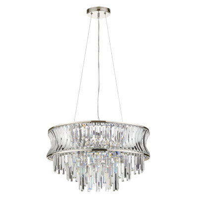 Johnson 9 - Light Unique/Statement Chandelier with Crystal Accents