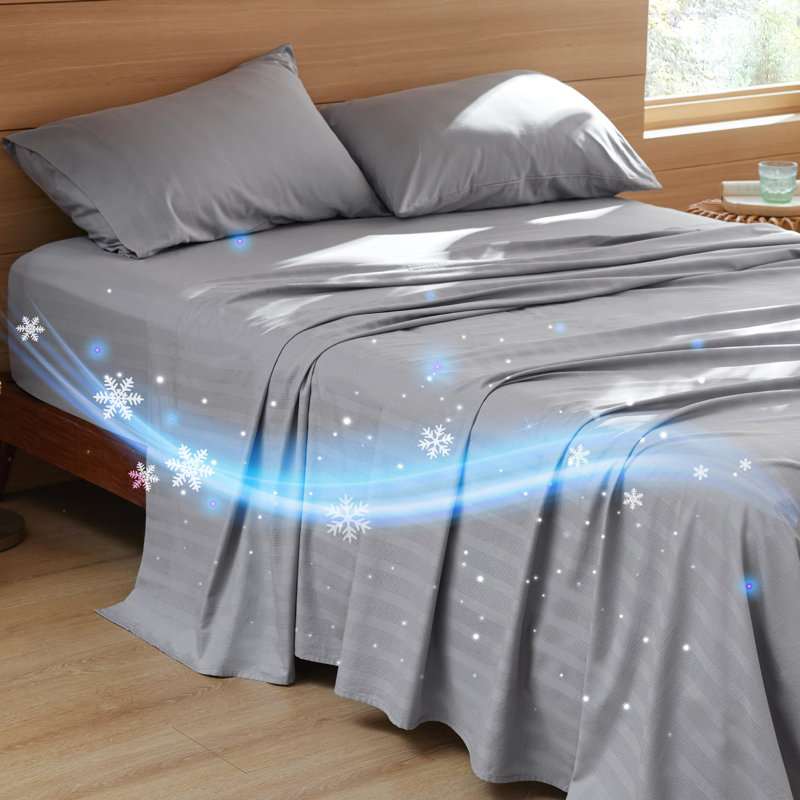 Draps en coton Lyocell avec poches profondes - Régulation de la température et respirant, Ivoire