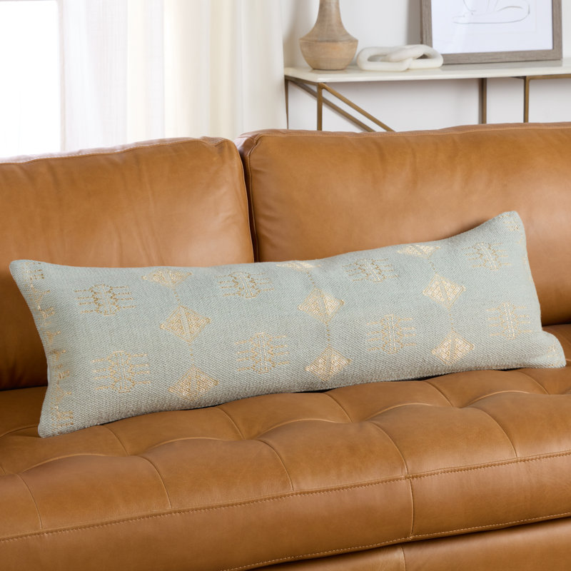Puebla 100% Cotton Lumbar Rectangular Pillow Cover, Down