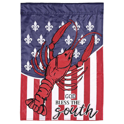 Flag God Bless The South 13x18