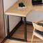 Bureau en bois massif en forme de L Burlywood-541028141-541028139