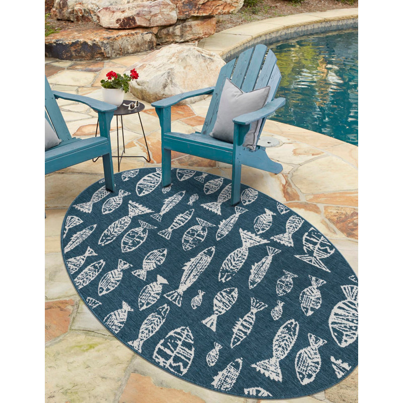 Tapis intérieur / extérieur d'extérieur Coastal, Ovale 4 pi 1 po x 6 pi 1 po