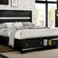 1pièce lit grand contemporain noir 1pc