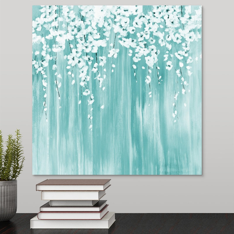 « spring drizzle ii », reproduction d’art sur toile, Toile tendue, H 16 po x l 16 po x P 1,25 po