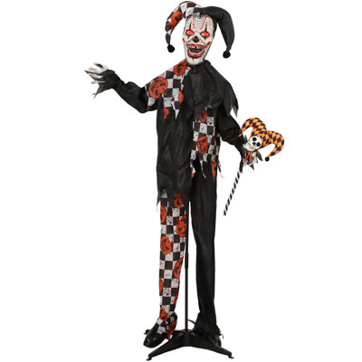 Clown animé d'Halloween grandeur nature, décorations d'Halloween effrayantes