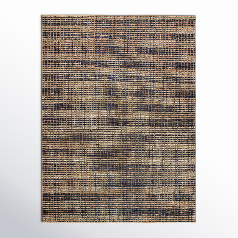 Letwan Hand Hooked Geometric Indoor Rug, Rectangle 9' x 12'