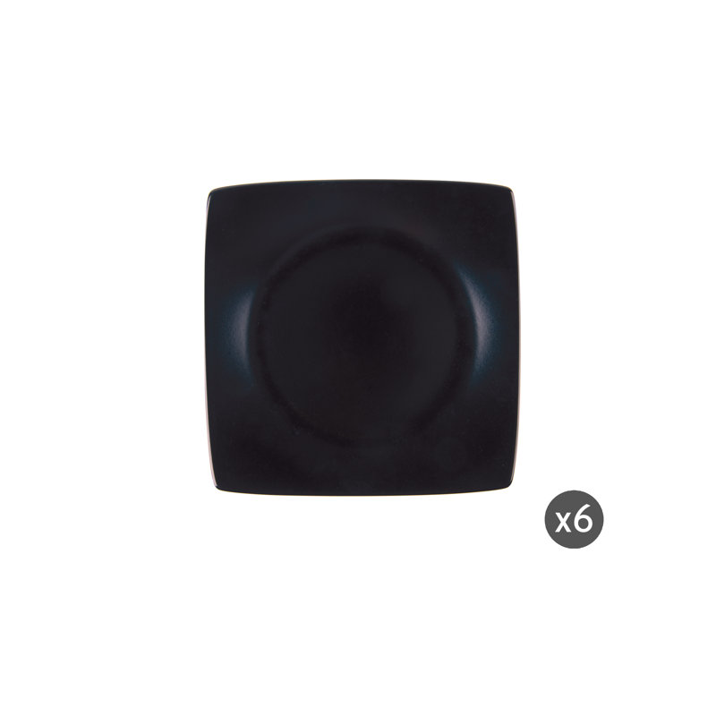 Excelsa Eclipse Set Of 6 Dinner Plates, Black