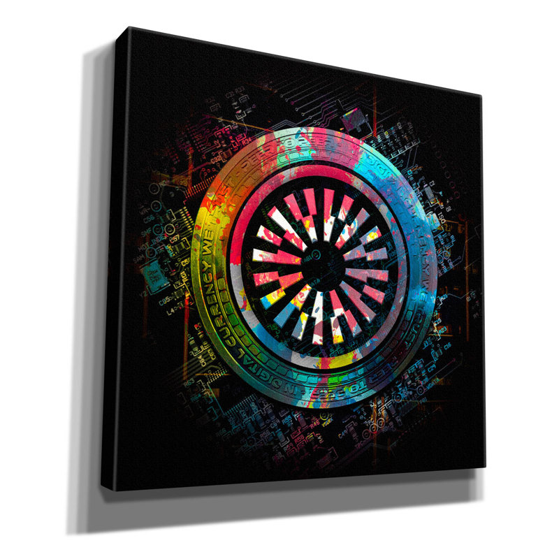 Art mural sur toile Mantle Crypto Power, H 12 po x l 12 po x P 0,75 po