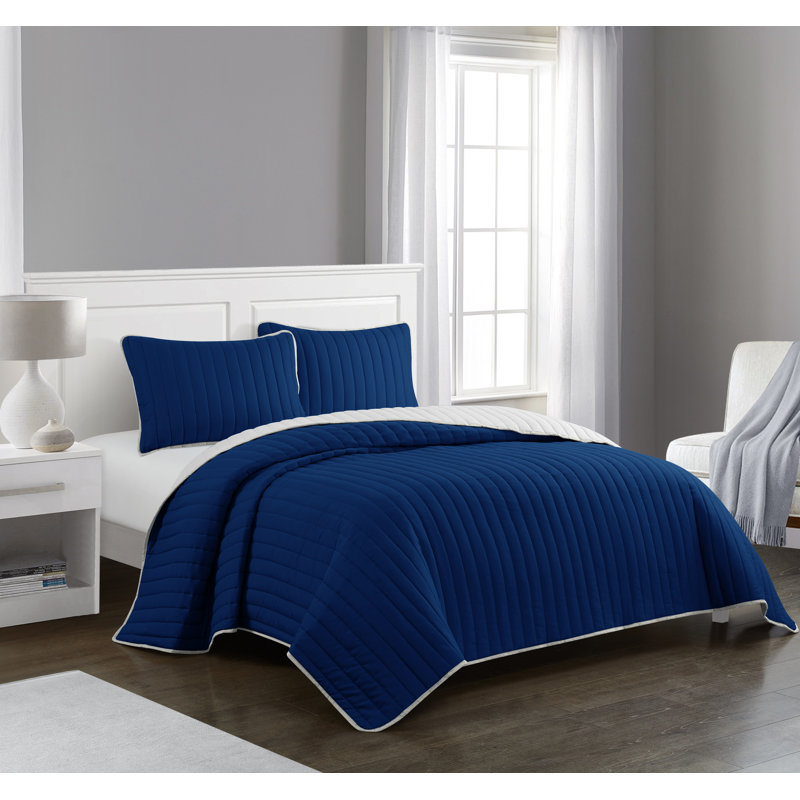 Ensemble de couvre-lit réversible en microfibre Rita, Courtepointe très grand + 2 couvre-oreillers stan, Rose