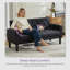 Sofa Seats Modern Style Comfy Small Sofa with Pocket Storage 2 USB 2 Cup Holders Upholstered Couch for Living Room Bedroom Office-852254529-852254531