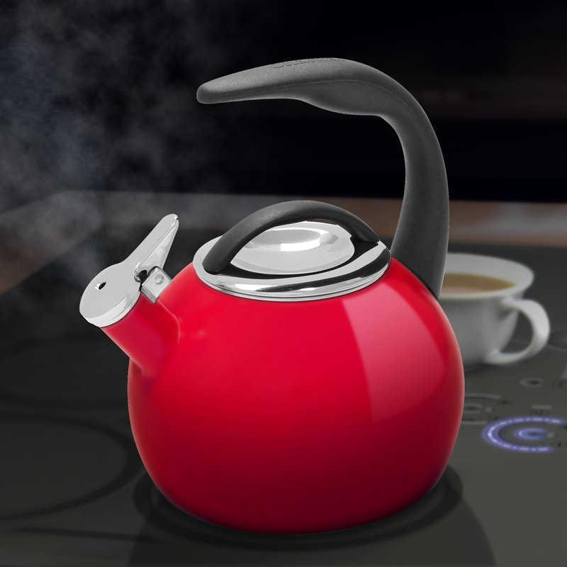Chantal Anniversary 2 qt. Enamel on Steel Stovetop tea kettle, Tidal Teal