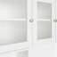 Bureau d'ordinateur polyvalent avec bureau rotatif à 90 degrés, armoires à porte en verre et grand espace de rangement pour la maison ou le bureau-1600104414