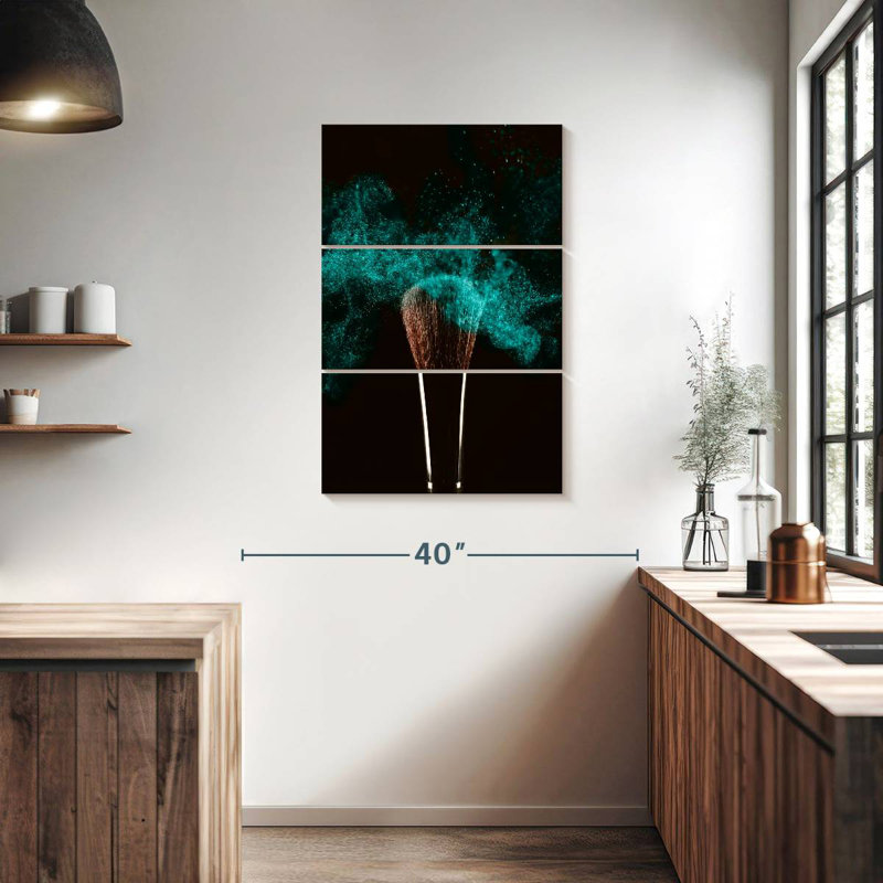 Poudre de maquillage turquoise Shuttleworth, H 38 po x l 24 po