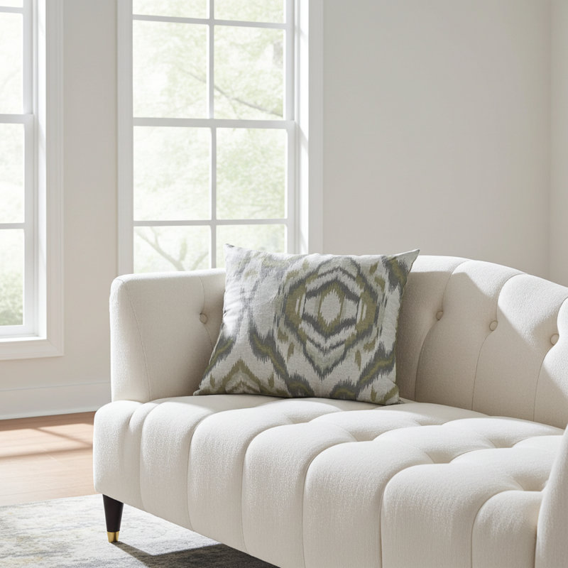 Dream Linen Indoor/Outdoor Pillow Cover & Insert, Square, 16" H x 16" W, Gray/Blue