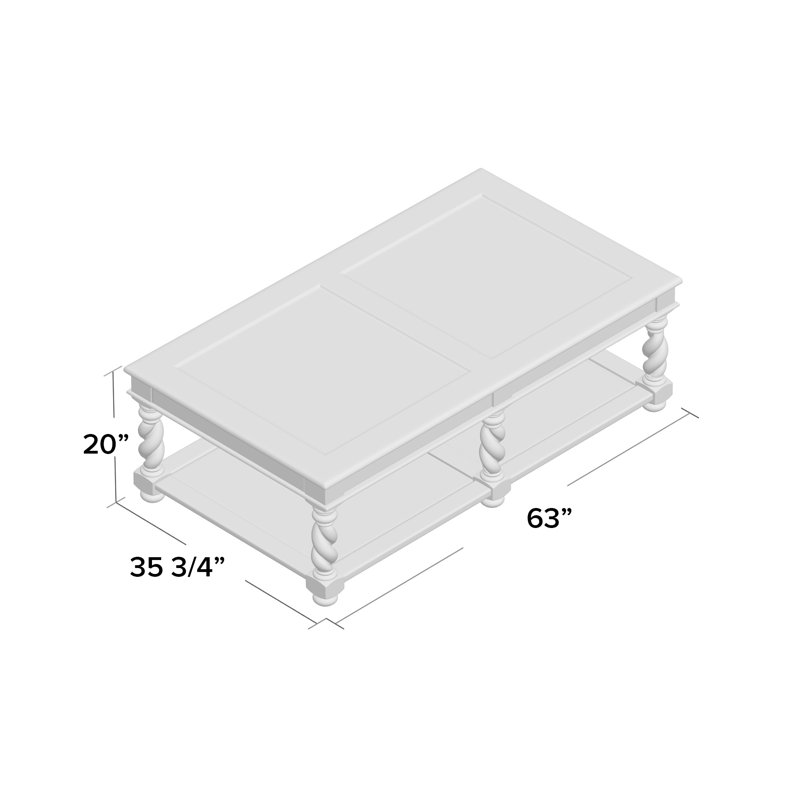 Castle Bromwich Mahogany Rectangular Coffee Table with Storage
