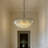  28'' Midcentury Modern Unique/Statement Murano Glass Round Chandeliers 6-light Handblown Glass Pendant Light Fixture Aged Bronze Finish For Dining Room Living Room