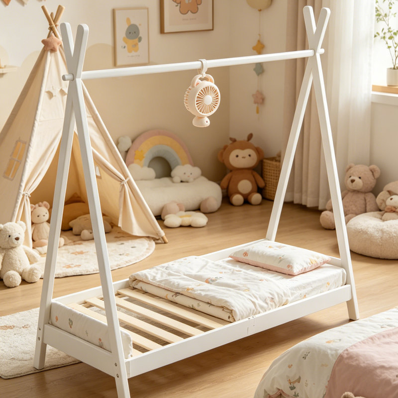White Painted Pine Bed