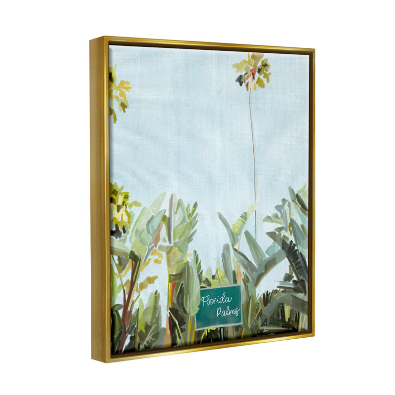 «Stupell Industries Florida Palms Botanicals», art mural sur toile par Amelia Noyes, H 21 po x l 17 po x P 1,7 po