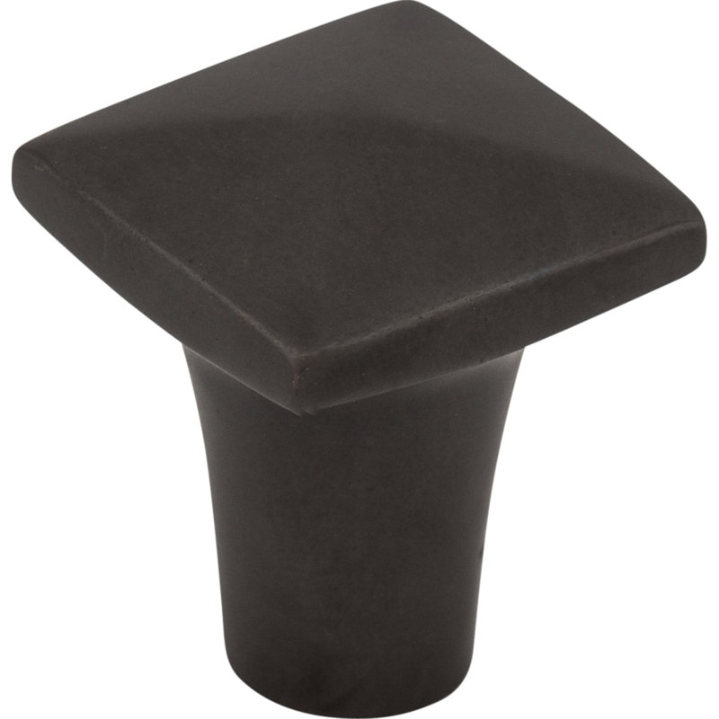 Aspen 3/4" Length Square Knob, 7/8" Length, Medium Bronze