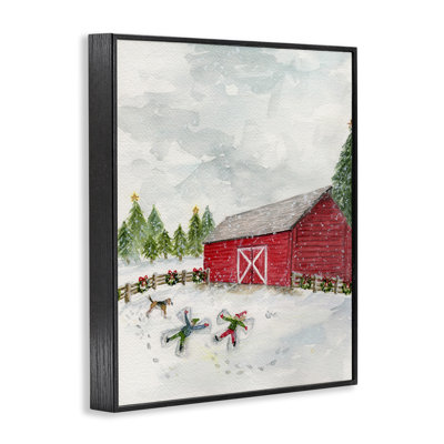 New England Snow Angels Framed Giclee Art by Melissa Hyatt