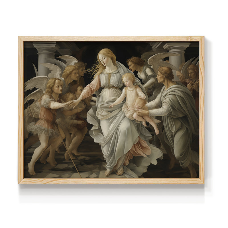 Angels From Above-Lxxxv - Reproduction encadrée - Restickable, H 16 po x l 20 po, Encadré naturel