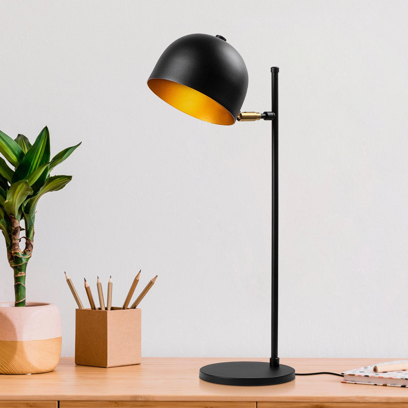 METAL BODY Desk Lamp, Black/Gold