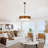 6 - Light Dimmable Drum Chandelier