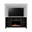 Console de 62 po pour foyer pour téléviseur de 62 po ou moins, assemblage minimal, finition moka