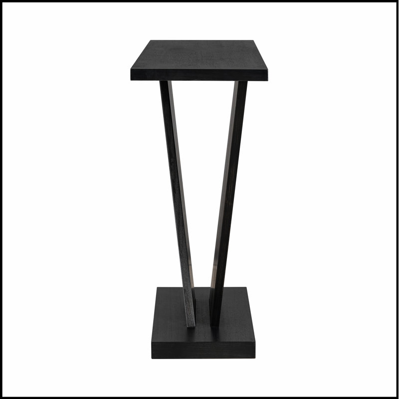 Console Mirod avec placage en bois naturel, conception à base en V pour une polyvalence classique, parfaite pour exposer vos articles préférés, assemblage facile