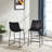 Medrith Upholstered Counter Stool with Metal Frame-377600407