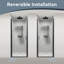 Porte de douche pivotante semi-sans cadre l 32-33,5 "x H 72", verre clair Sgcc 1/4 "(6mm), noir mat