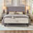 58.6" Bed Bench Metal Base With Storage Velvet-1385384237